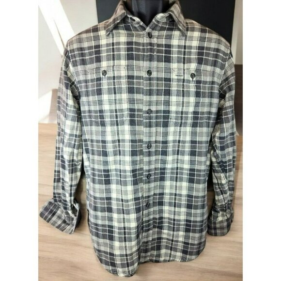 Polo Ralph Lauren Mens Gray Plaid Button-Down Shirt Medium - Picture 1 of 6